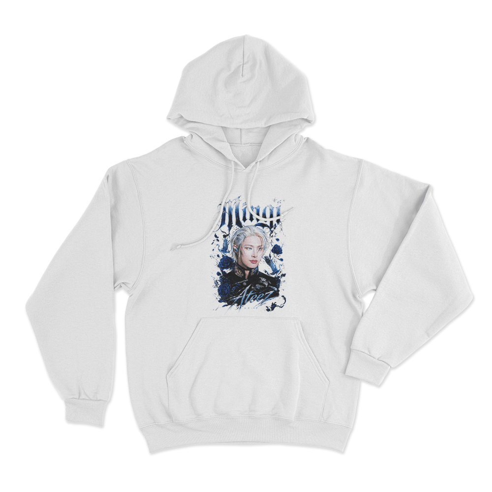 Ateez Mingi Unisex Hoodie White Ateez Mingi Unisex Hoodie White