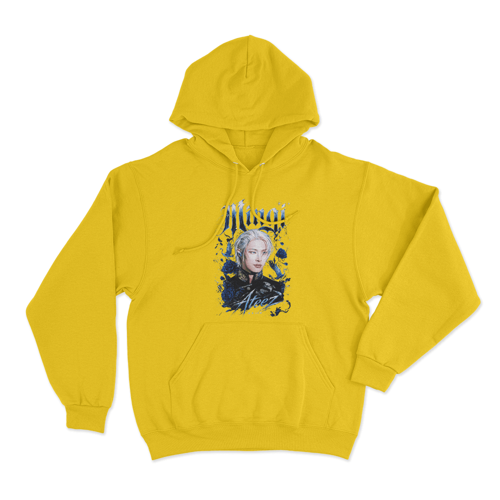Ateez Mingi Unisex Hoodie Yellow Ateez Mingi Unisex Hoodie Yellow
