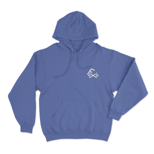 Fix On Logo Unisex Hoodie Blue
