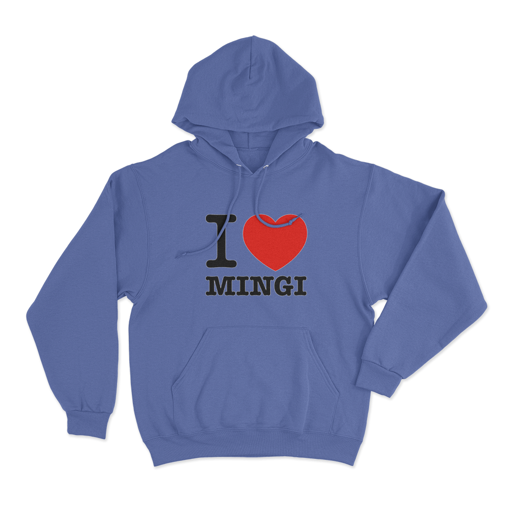 I love Ateez Mingi Unisex Hoodie Blue I love Ateez Mingi Unisex Hoodie Blue