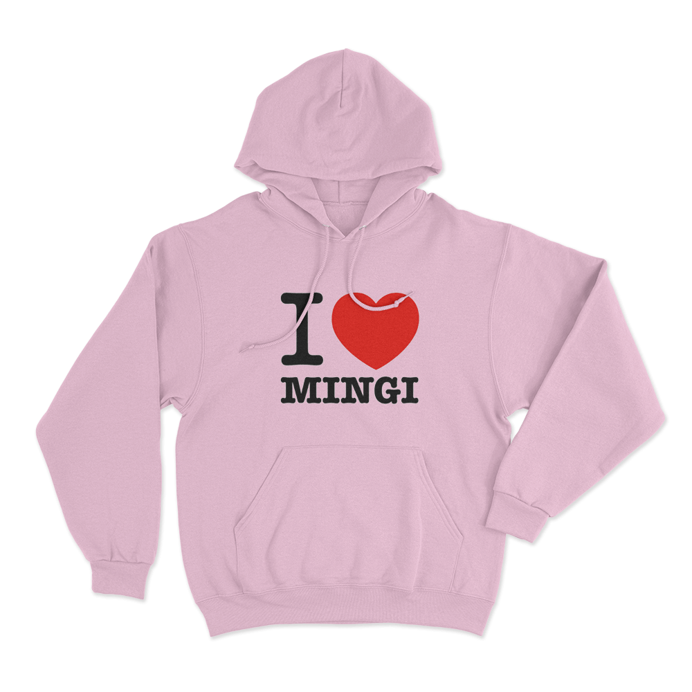 I love Ateez Mingi Unisex Hoodie Pink I love Ateez Mingi Unisex Hoodie Pink