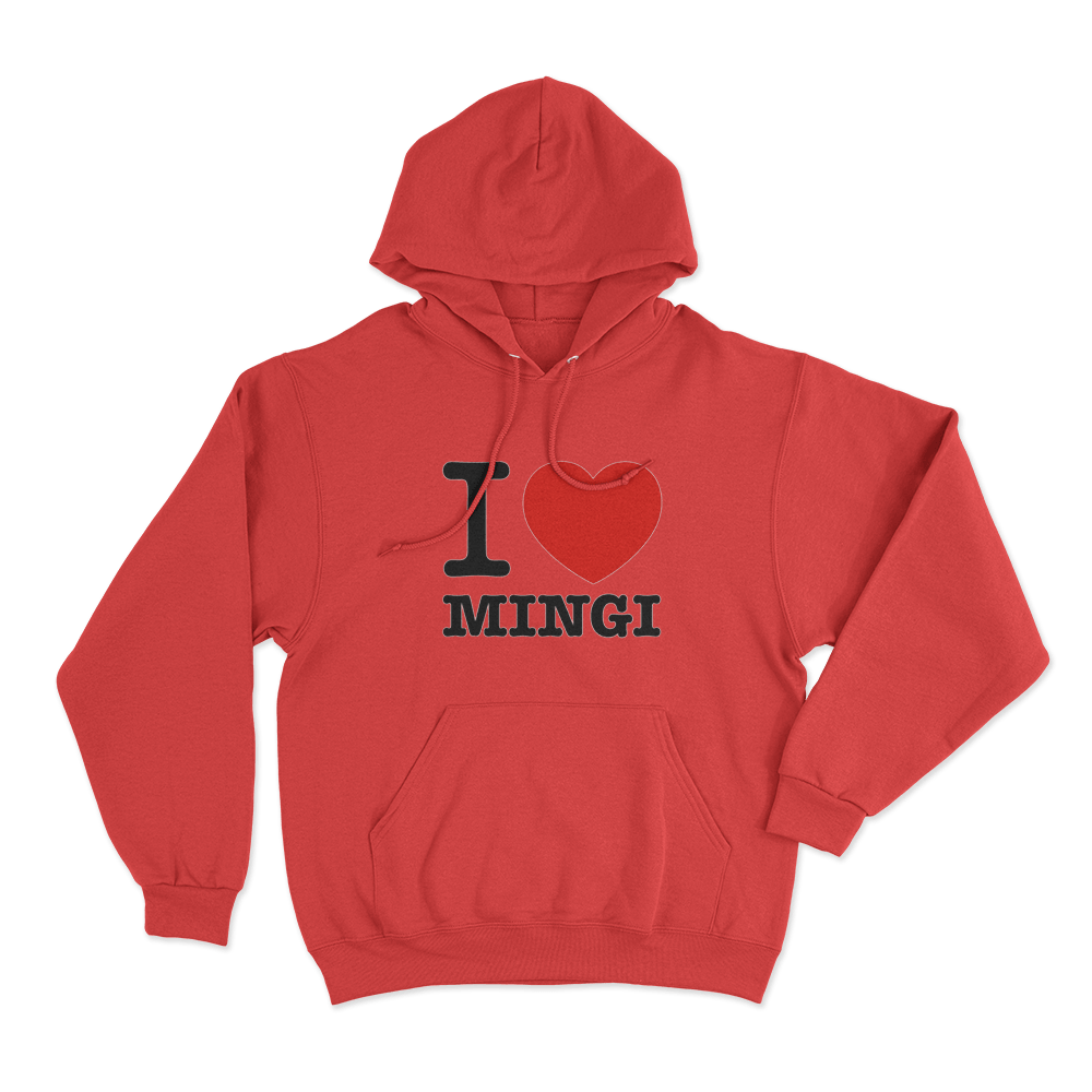 I love Ateez Mingi Unisex Hoodie Red I love Ateez Mingi Unisex Hoodie Red