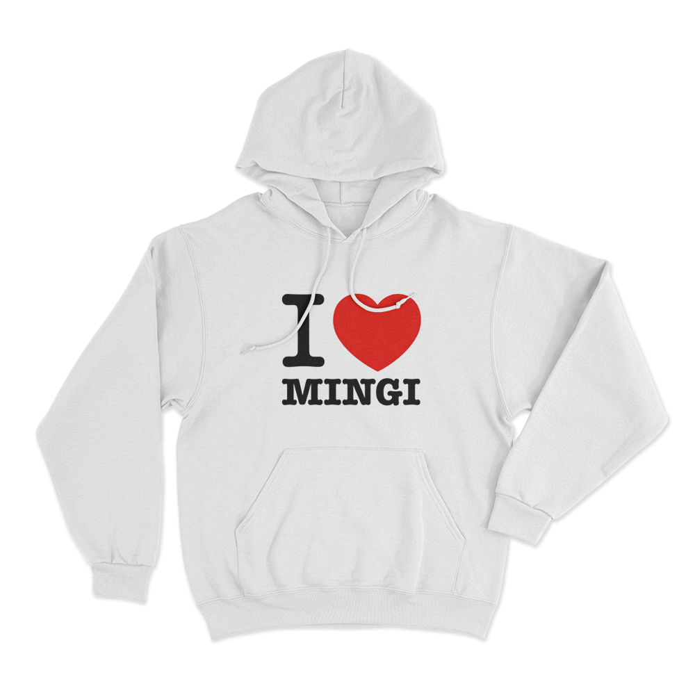 I love Ateez Mingi Unisex Hoodie White I love Ateez Mingi Unisex Hoodie White
