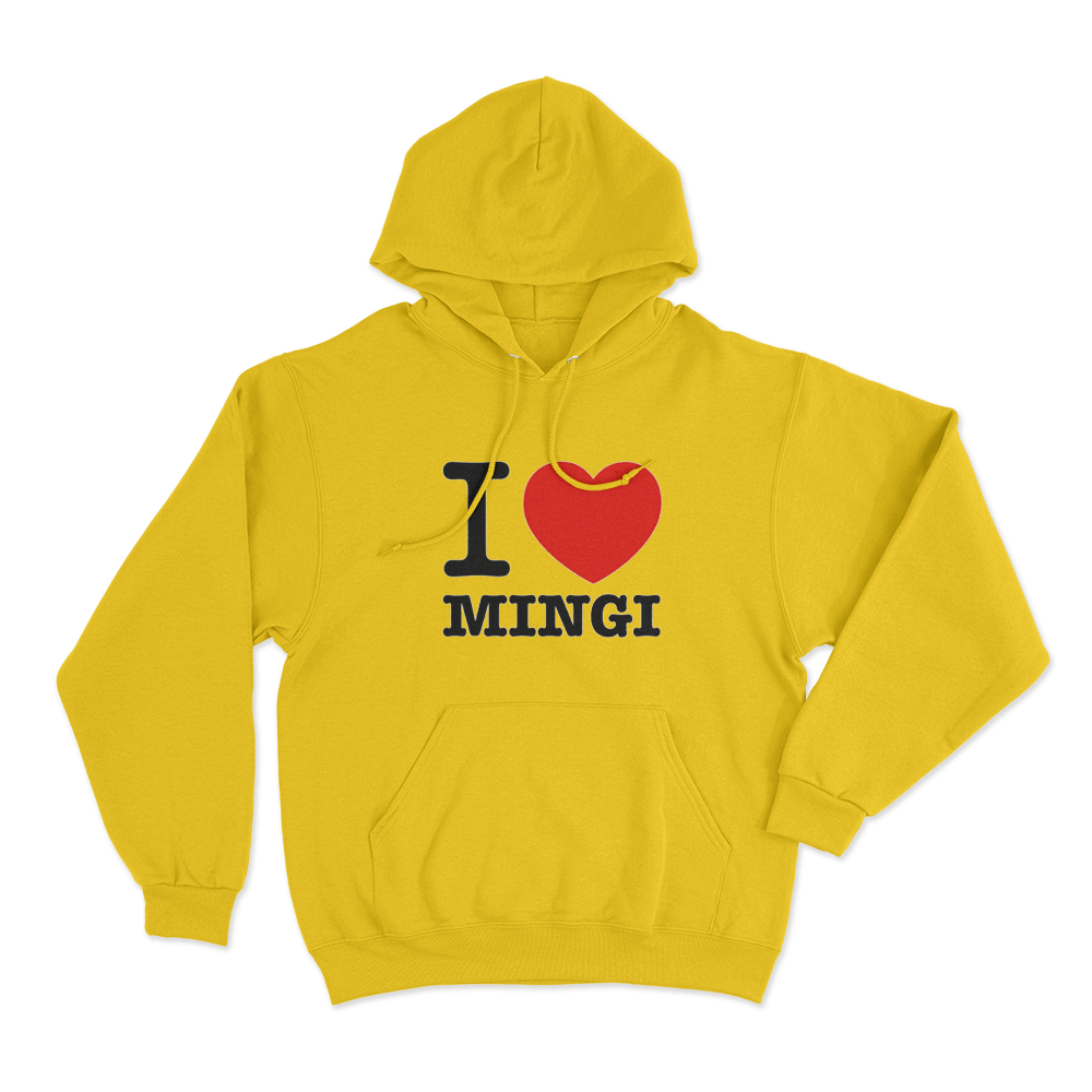 I love Ateez Mingi Unisex Hoodie Yellow I love Ateez Mingi Unisex Hoodie Yellow