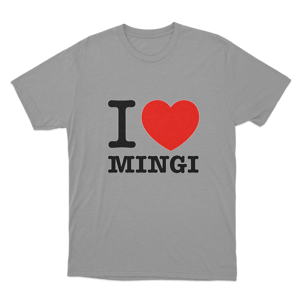 I love Ateez Mingi Unisex T Shirt Grey I love Ateez Mingi Unisex T Shirt Grey
