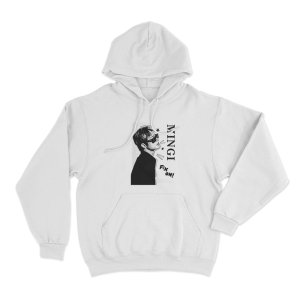 Mingi Fix On Portrait Unisex Hoodie White